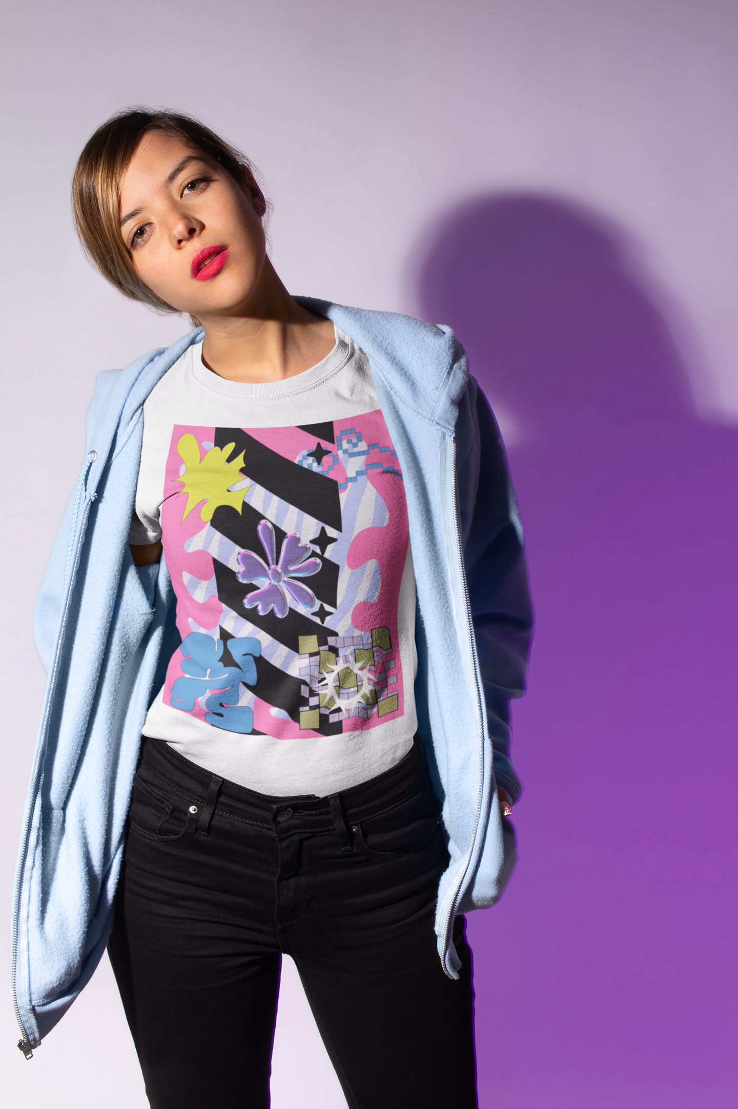 "Pixel Bloom Pop" T-Shirt